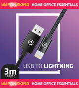 HERCULES CHARGE TO SYNC - USB TO LIGHTNING (BLACK) - OTHER LENGTHS AVAILABLE