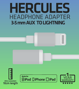 HERCULES Headphone 3.5mm AUX to Lightning Adapter