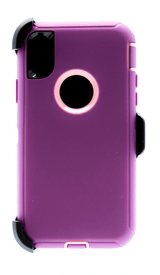 SUPERSHIELD  RUGGED CASE IPHONE X / XS / XR / XS MAX Purple on Pink / iPhone X/Xs